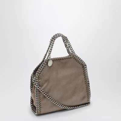 Shop Stella Mccartney Falabella Micro Shiny Bag In Beige