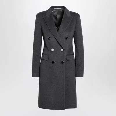 Shop Tagliatore Double-breasted Coat In Grey