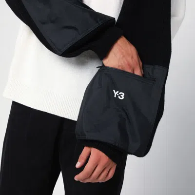 Shop Y-3 Adidas  And Nylon Scarf With Sleeves In Black