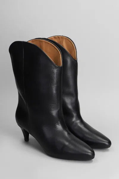 Gisel Moire Enea Ankle Boots In Black