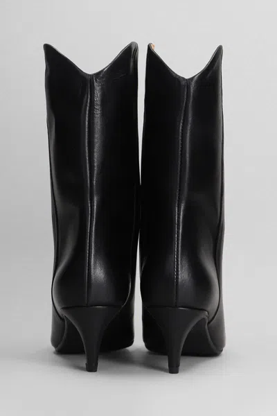 Gisel Moire Enea Ankle Boots In Black