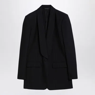Givenchy Single-breasted Jacket With Lurex Stripes In Black