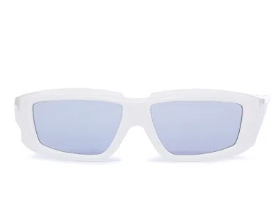 Rick Owens Drkshdw Rick Sunglasses In Cream/silver