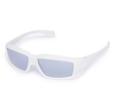 Rick Owens Drkshdw Rick Sunglasses In Cream/silver