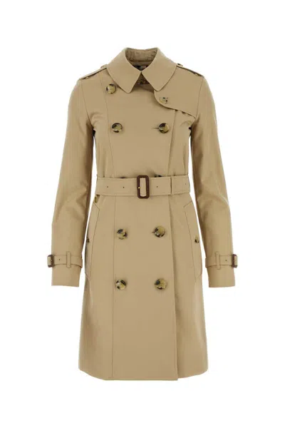 Shop Burberry Chelsea Cotton Trench Coat In Beige