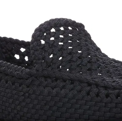 Dolce & Gabbana Crochet Slippers In Black