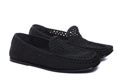 Dolce & Gabbana Crochet Slippers In Black