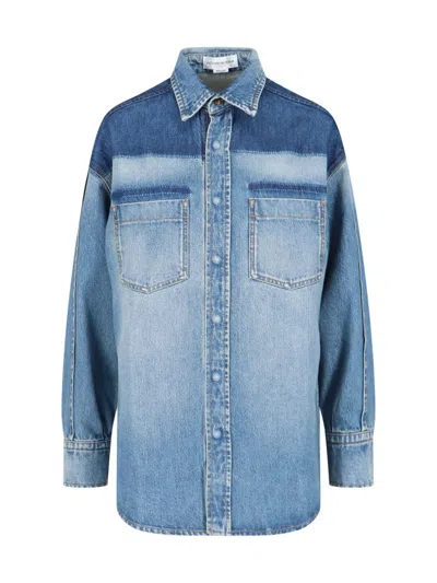 Victoria Beckham Women Camicia In Denim Schiarito In Blue