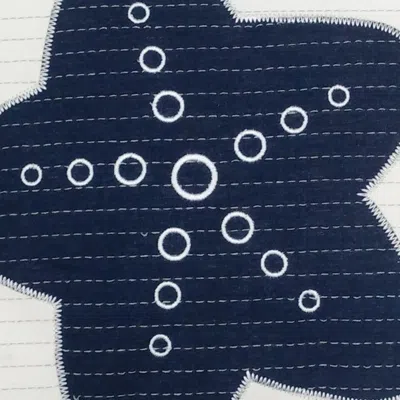 Homezia Nautical Blue Star White Square Accent Pillow