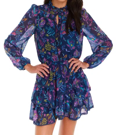 Allison New York Monica Blouse In Bohemian Floral Navy In Multi