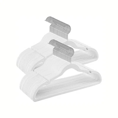 Breebe Velvet Hangers 60 Pack, Non-slip Clothes Hangers, Suit Hangers With Shoulder Notches, Pants Bar, 360