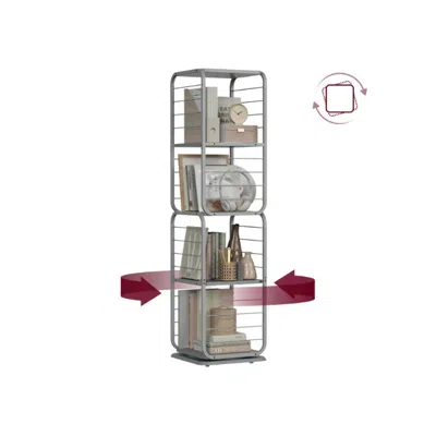 Breebe 4-tier Rotating Bookshelf With Bookends