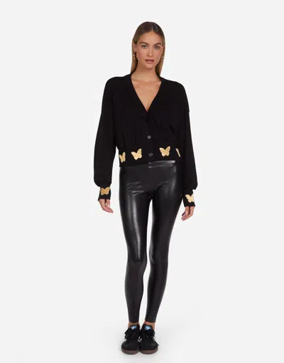 Lauren Moshi Camas Gold Butterfly Patches In Black