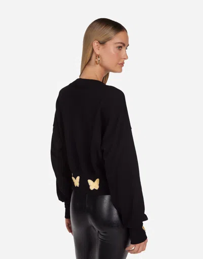 Lauren Moshi Camas Gold Butterfly Patches In Black