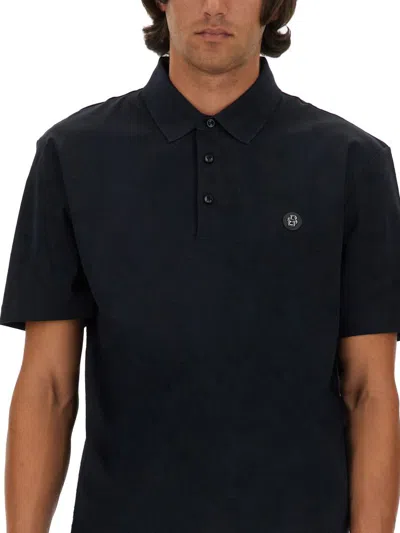 Shop Hugo Boss Boss Polo With Logo In Blue