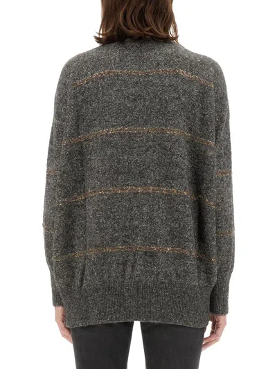 Shop Brunello Cucinelli Turtleneck Shirt In Grey