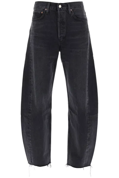 Shop Agolde Luna Curved Leg Jeans In Black