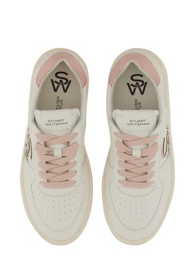 Stuart Weitzman Sneaker With Logo In White