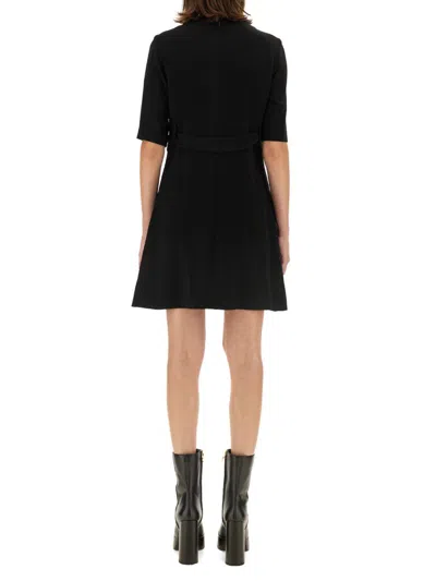 Shop Versace Mini Trapeze Dress In Black