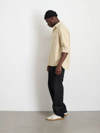 Alex Mill Popover Shirt In Fine Wale Corduroy In Light Putty