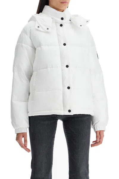 Pinko 'down Jacket With Logo Patch In White