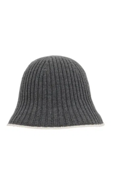 Shop Brunello Cucinelli Hat In Lead+panama