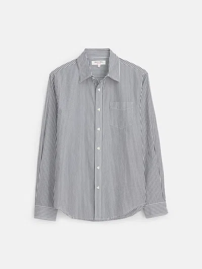 Alex Mill Mill Shirt In Striped Cotton Poplin In Charcoal/white