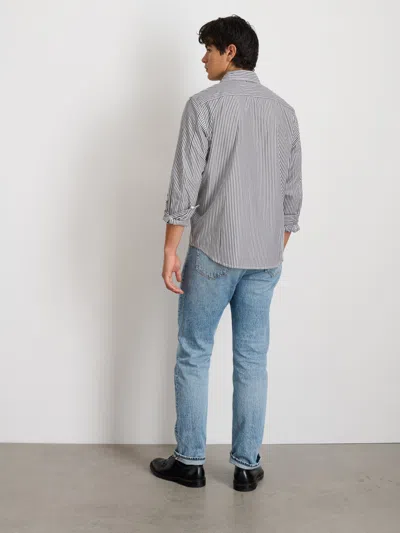 Alex Mill Mill Shirt In Striped Cotton Poplin In Charcoal/white