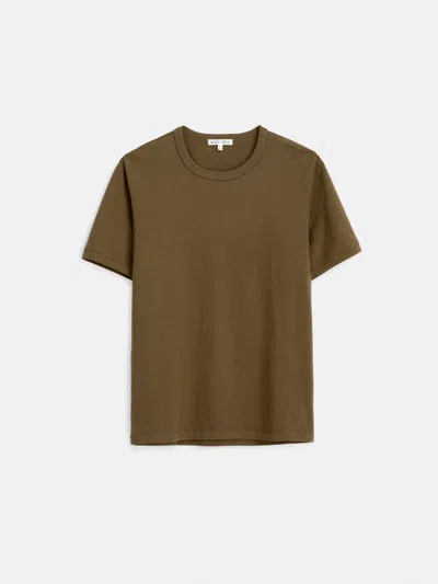 Alex Mill Standard T-shirt In Slub Cotton In Faded Deep Olive