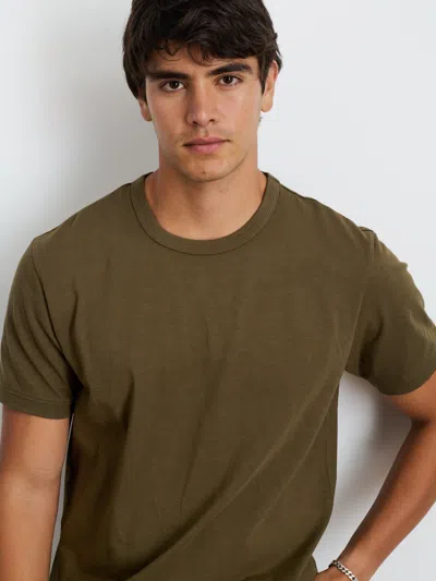 Alex Mill Standard T-shirt In Slub Cotton In Faded Deep Olive