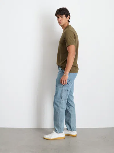 Alex Mill Standard T-shirt In Slub Cotton In Faded Deep Olive