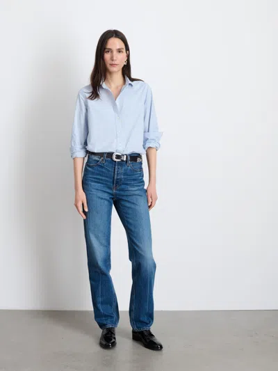 Alex Mill Val Shirt In Poplin In Calm Blue