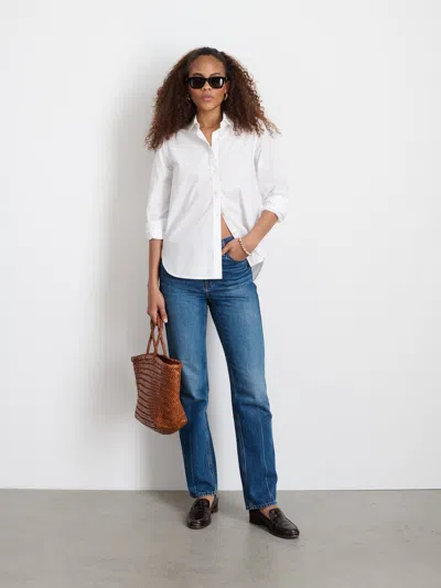 Alex Mill Val Shirt In Poplin In White