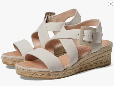 Eric Michael Lago Womens Suede Espadrille Wedge Sandals In White
