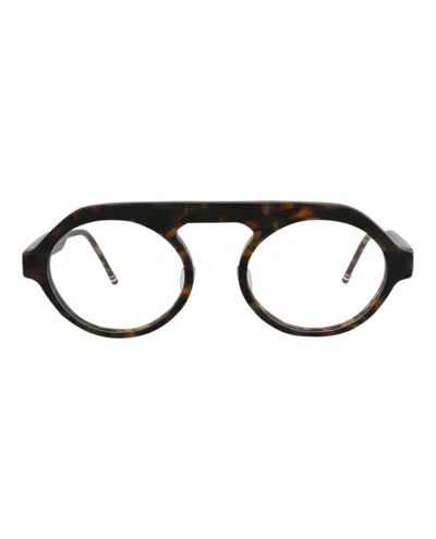 Thom Browne Round-frame Acetate Optical Frames In Brown