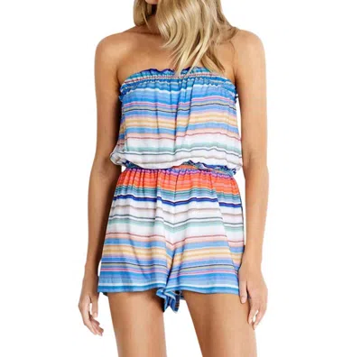 Seafolly Romper In Sea Kashmir Stripe In Multi