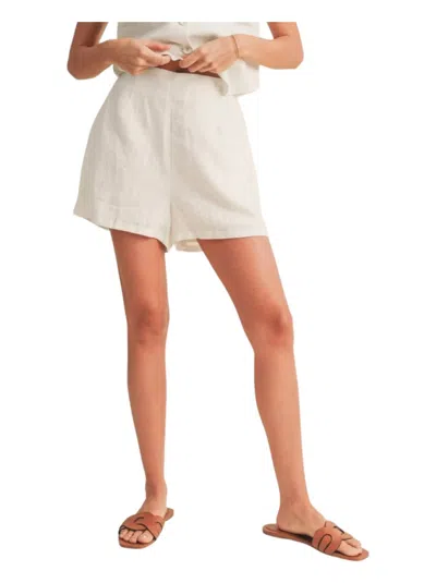 Miou Muse Morgan Linen Shorts In Off White In White