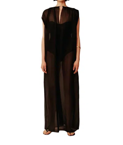 Esse Organza Envelope Dress In Black In Black