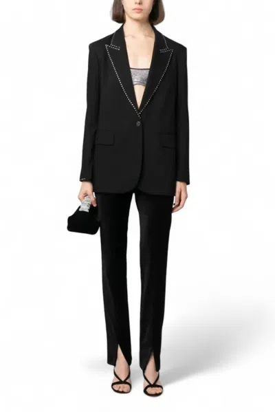 Forte Forte Velvet High Pant In Noir In Black