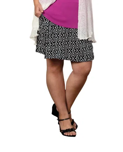 On The Plus Side Isla Tencel Skort - Plus In Black In Black