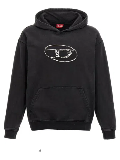 Shop Diesel 's-boxt-hood-q7' Hoodie In Black