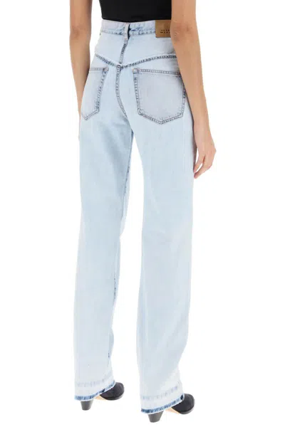 Shop Isabel Marant Noemie Straight Leg Jeans In Blue