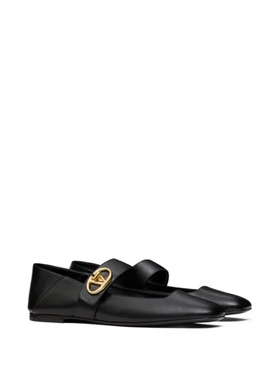 Shop Valentino Garavani Flat Shoes In Black