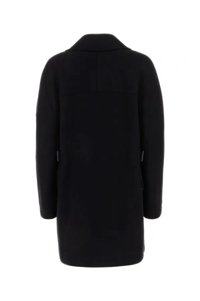 Lanvin Sophisticated Woolen Double-breasted Coat With Peak Lapels In Multicolor