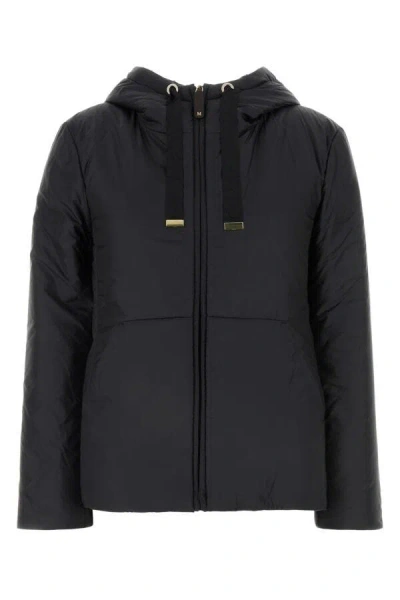 Max Mara The Cube Woman Black Polyester Finn Reversible Padded Jacket In Black