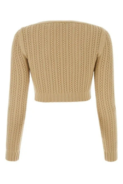 Max Mara Short Wool Blend Ifrem Sweater In Brown