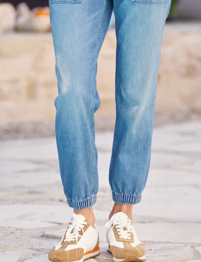 Frank & Eileen Jameson Utility Jogger Pant In 2000 Washed Blue In Indigo