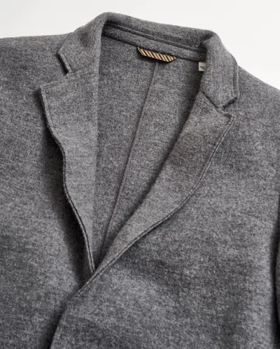 Billy Reid Boiled Wool Sport Coat In Grey Heather