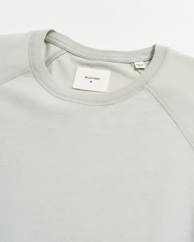 Billy Reid Long-sleeve Sueded Cotton Crew In Silver