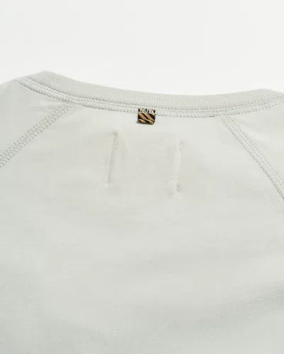 Billy Reid Long-sleeve Sueded Cotton Crew In Silver